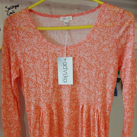 Advika peachy pink ballerina tunic with pockets made out of tencel - Picture 1 of 8